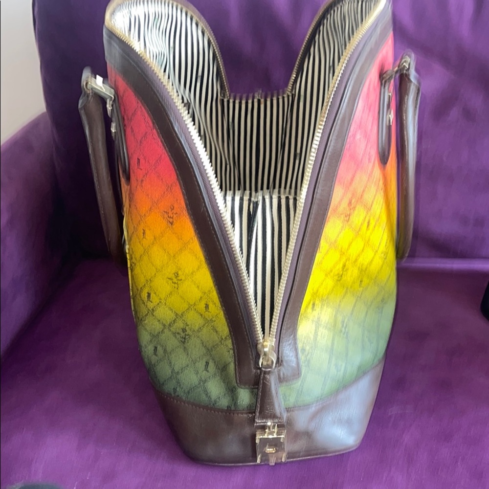 Sale 🔥 L.A.M.B. Rasta Ombré Kingston Luxury Leather Bag. Extra Large. - Picture 12 of 13